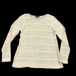 Tommy Bahama cream Spaulding pullover wool alpaca open knit sweater large